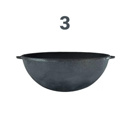 قازن چدنی اصل 20 سانتی قازن چدن 3 لیتری (آب بندی شده بدون دسته)